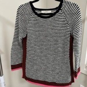 LOFT Lightweight Black/White/Red/Pink Sweater